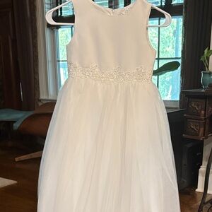 Tip Top Kids White/Ivory Flower Girl Dress